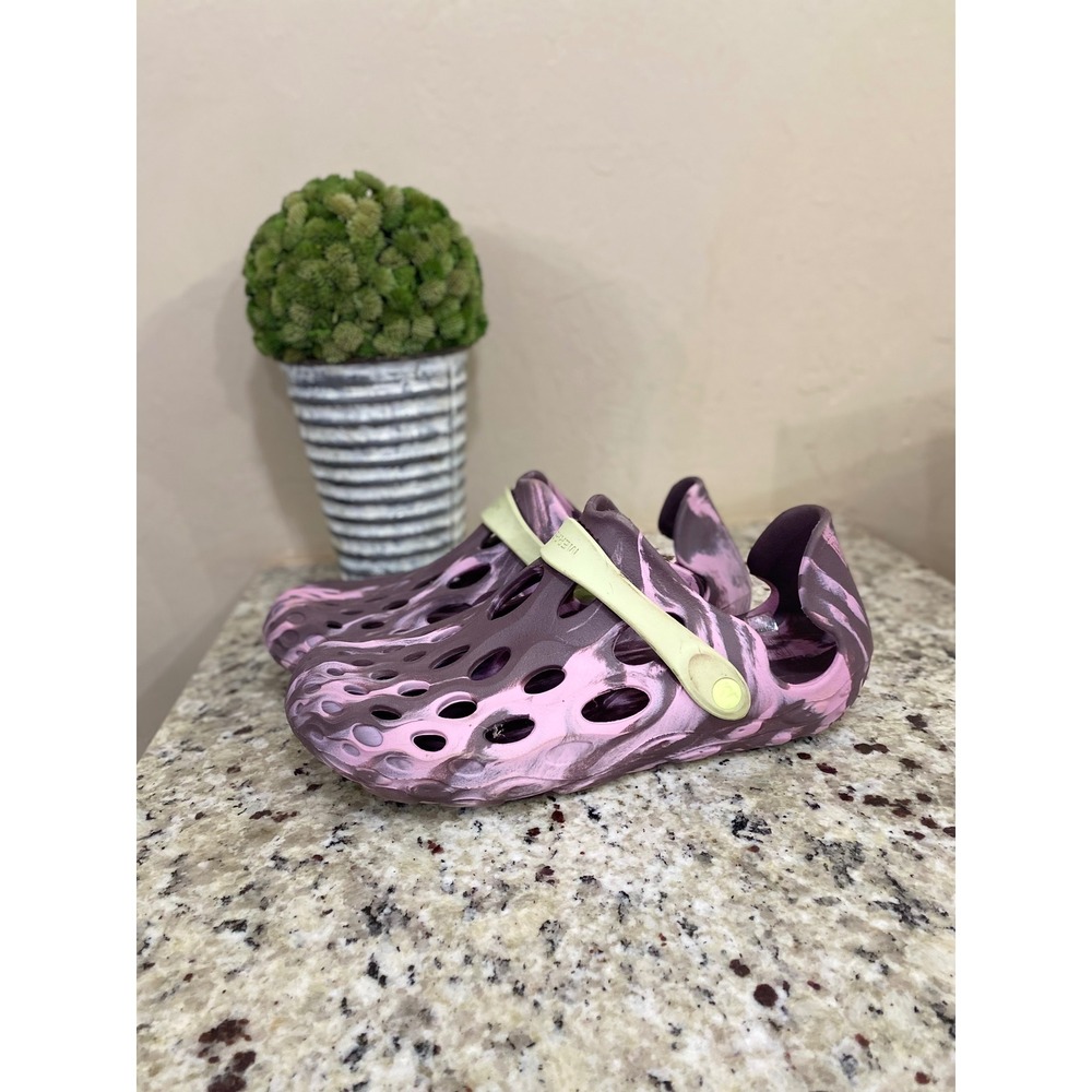 Merrell Hydro Moc Womens Purple Pink Marbled Water Shoes Slip On Clogs Size 11 - Picture 3 of 6